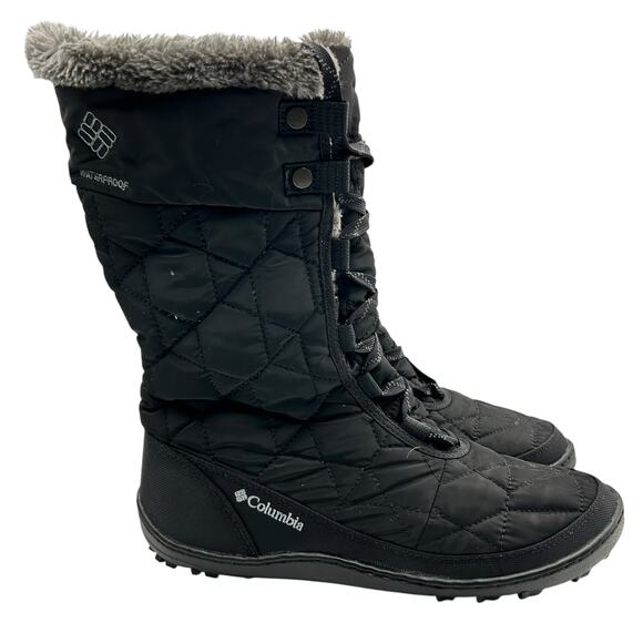 Columbia Women's Waterproof 200g Winter Snow Boots Black Quilted Size 10‎ - Picture 2 of 12